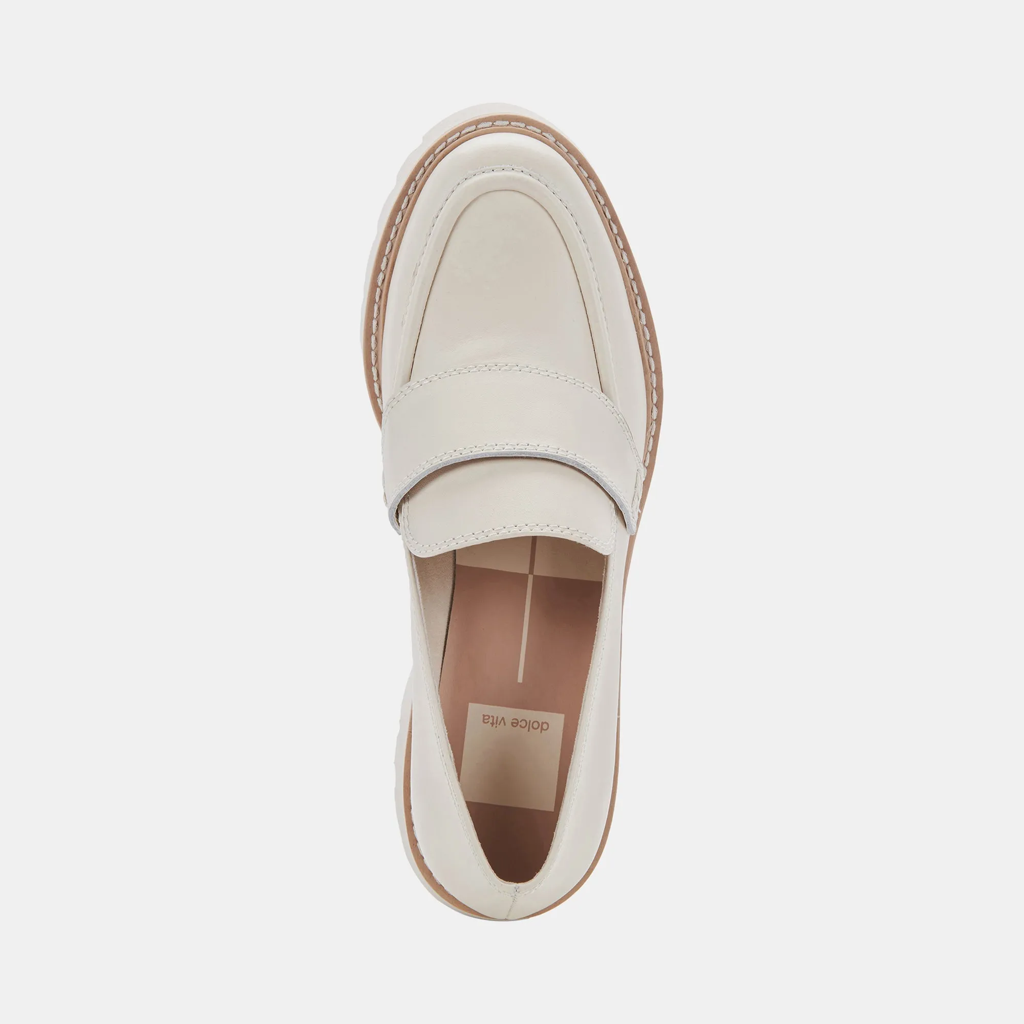 HALONA LOAFERS IVORY LEATHER - re:vita