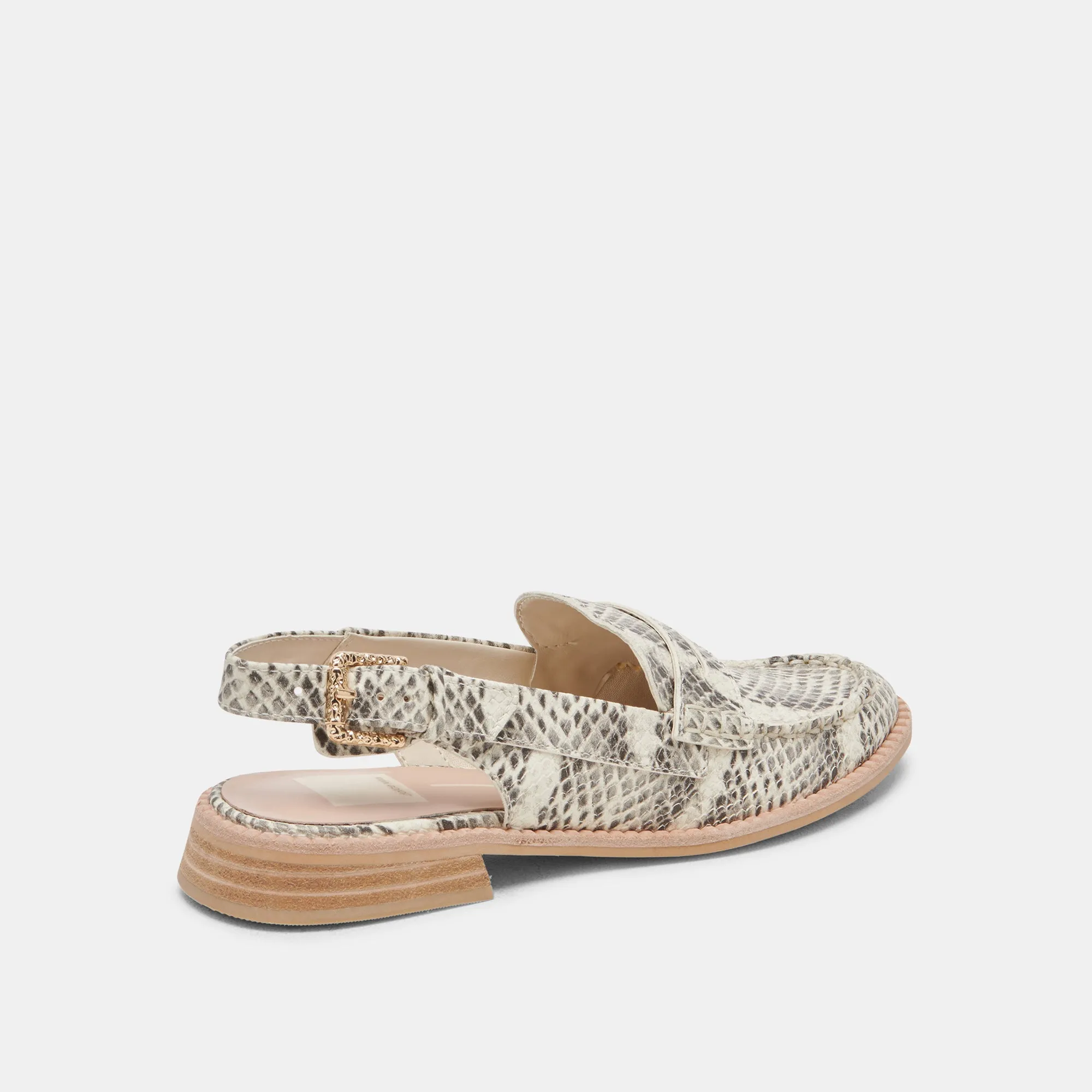 HARDI LOAFERS GREY WHITE SNAKE EMBOSSED