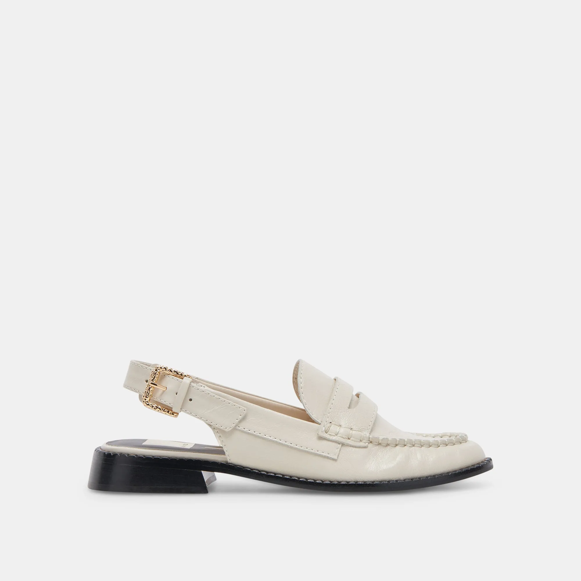 HARDI LOAFERS IVORY CRINKLE PATENT