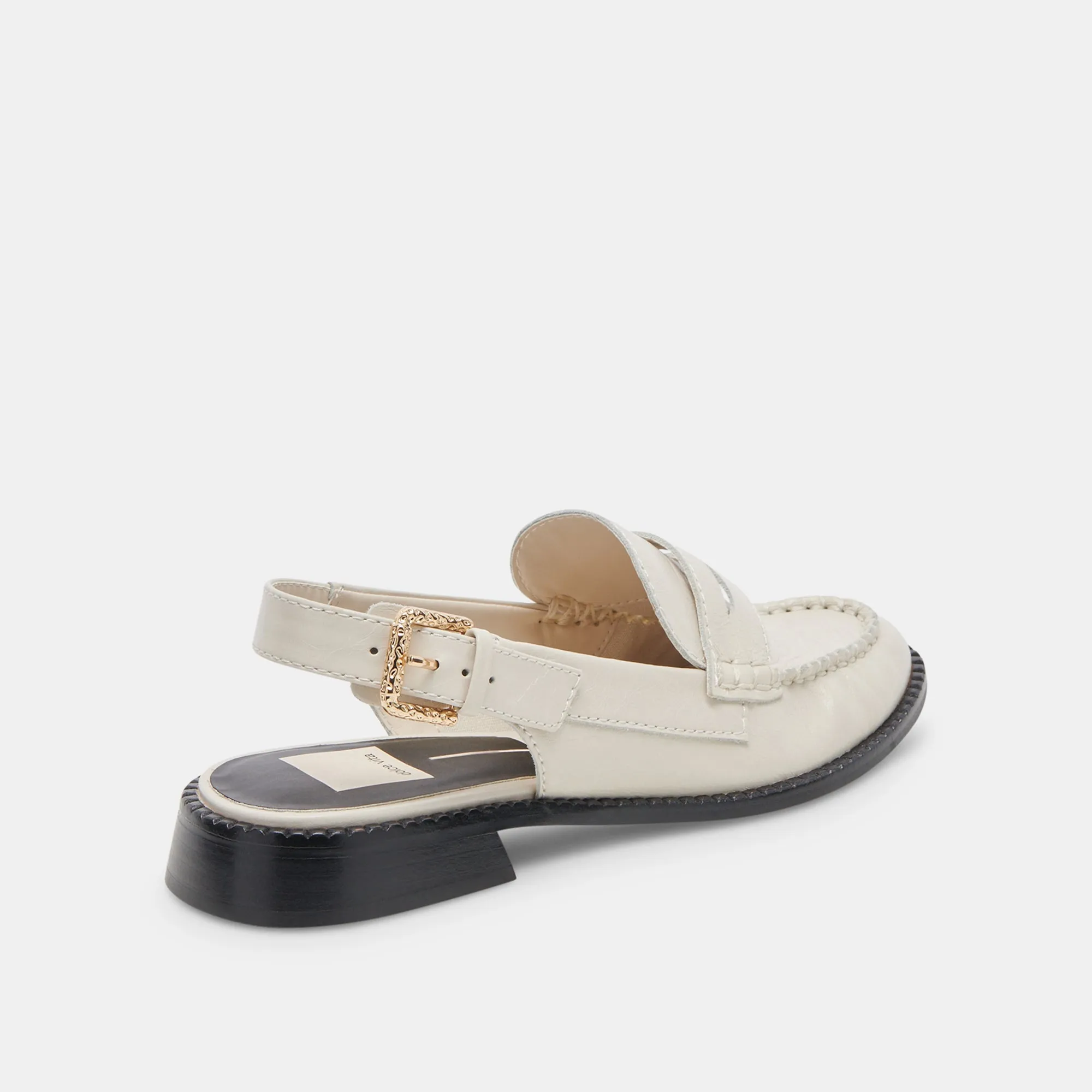 HARDI LOAFERS IVORY CRINKLE PATENT