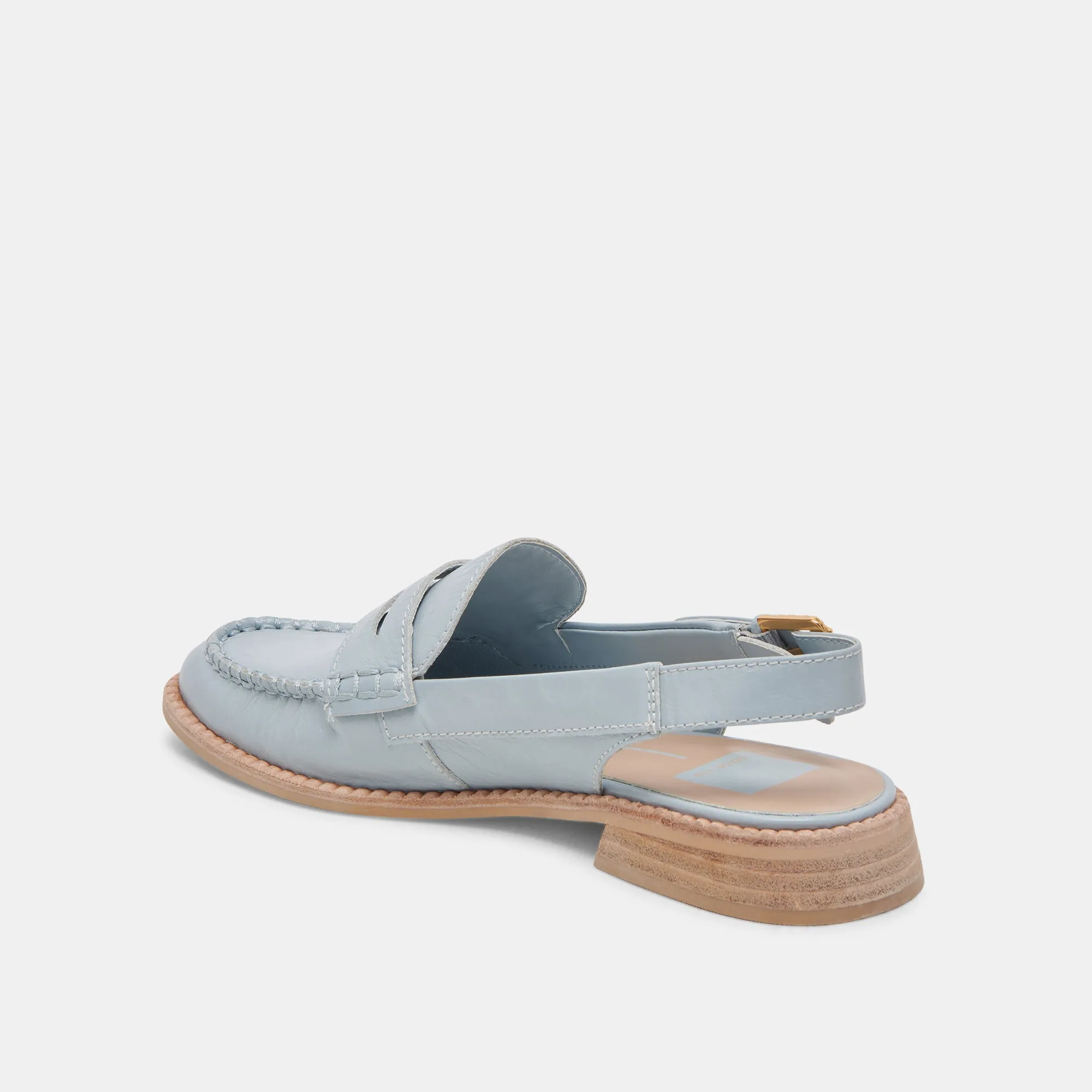 HARDI LOAFERS SKY BLUE CRINKLE PATENT