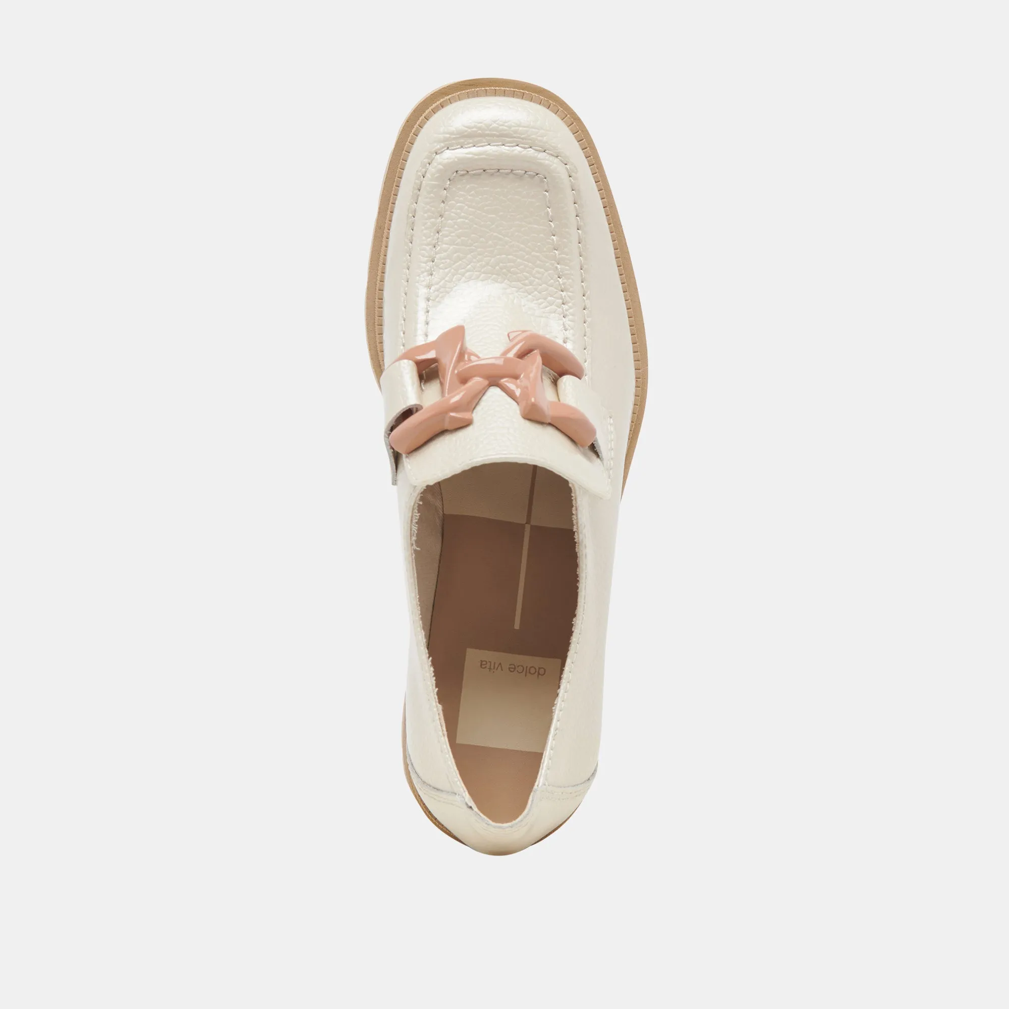 HAROLD HEELS IVORY PATENT LEATHER