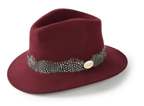 Hicks & Brown Suffolk Fedora - Guinea Feather Wrap