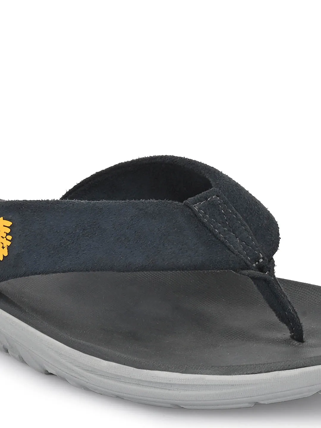 Hitz Men's Blue Open Toe Casual Slippers