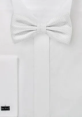 Ivory Pin Dot Bowtie