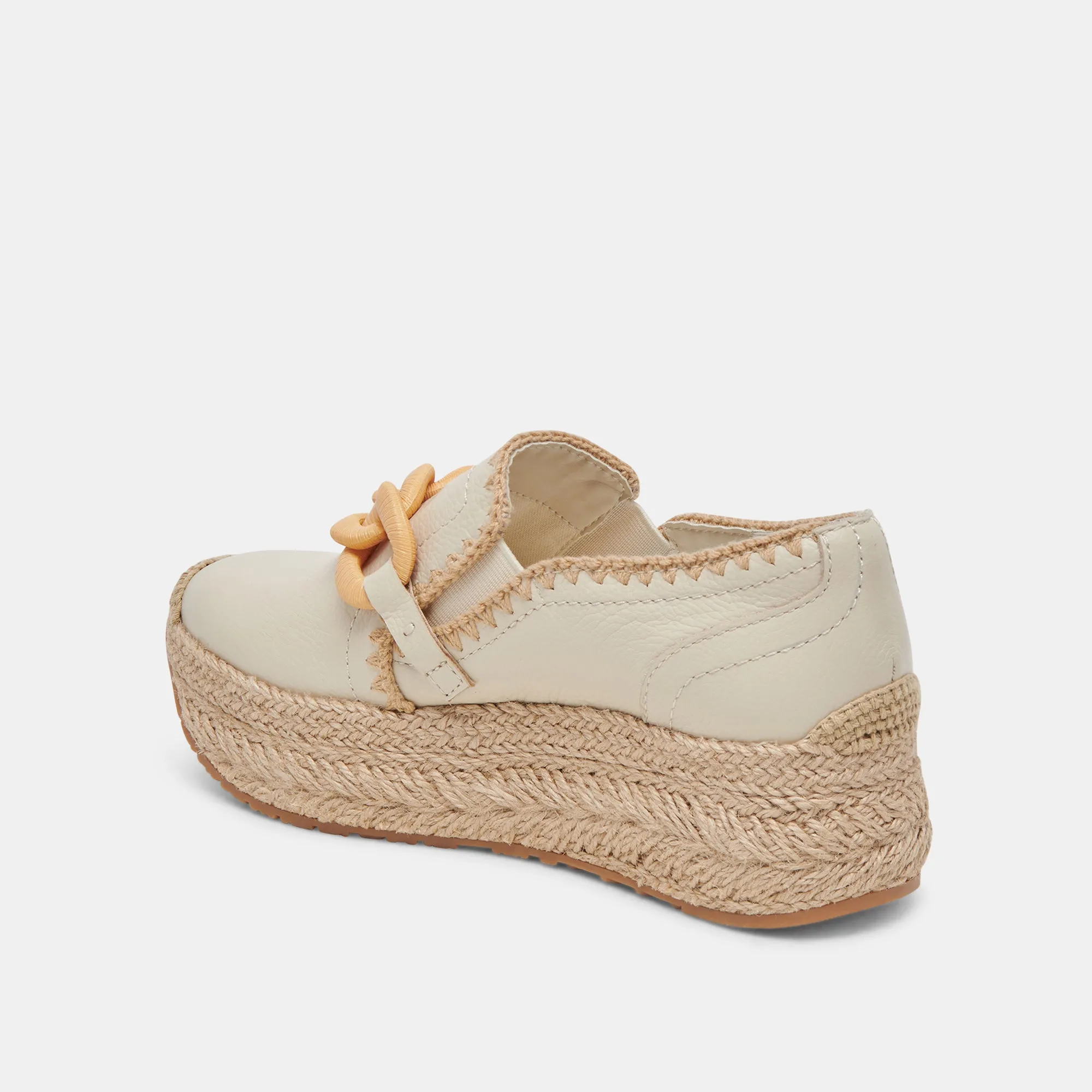 JHENEE ESPADRILLE SNEAKERS IVORY LEATHER