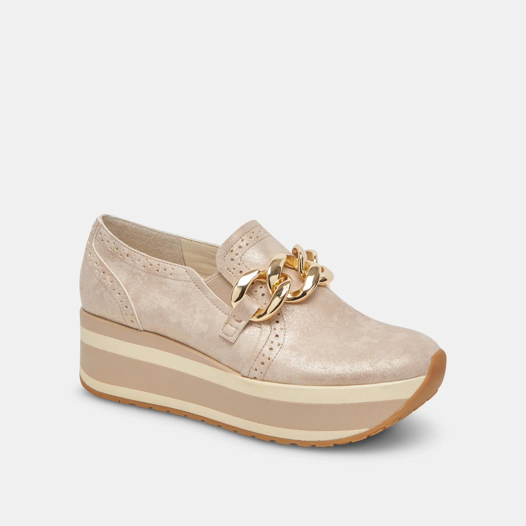 JHENEE SNEAKERS LIGHT GOLD NUBUCK