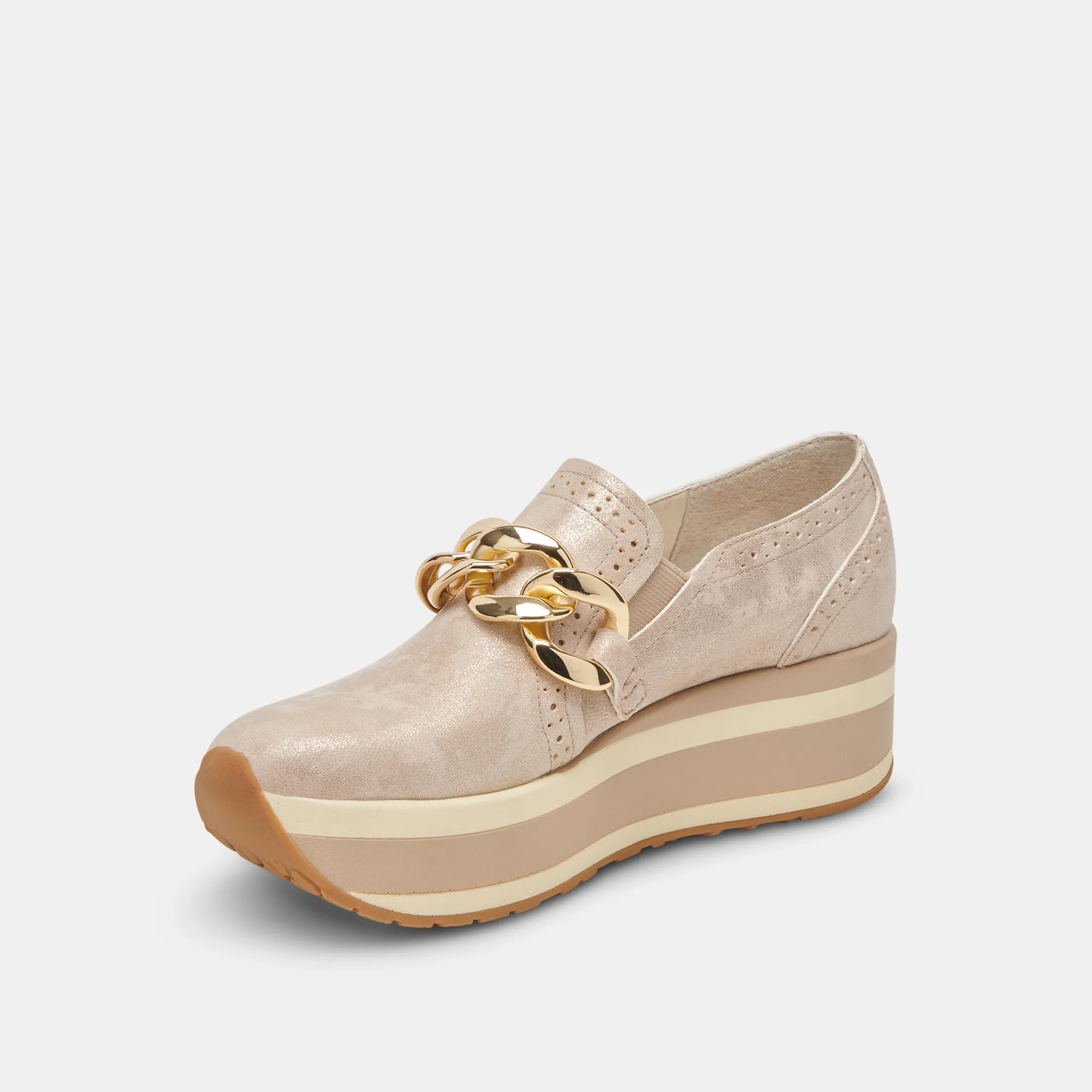 JHENEE SNEAKERS LIGHT GOLD NUBUCK