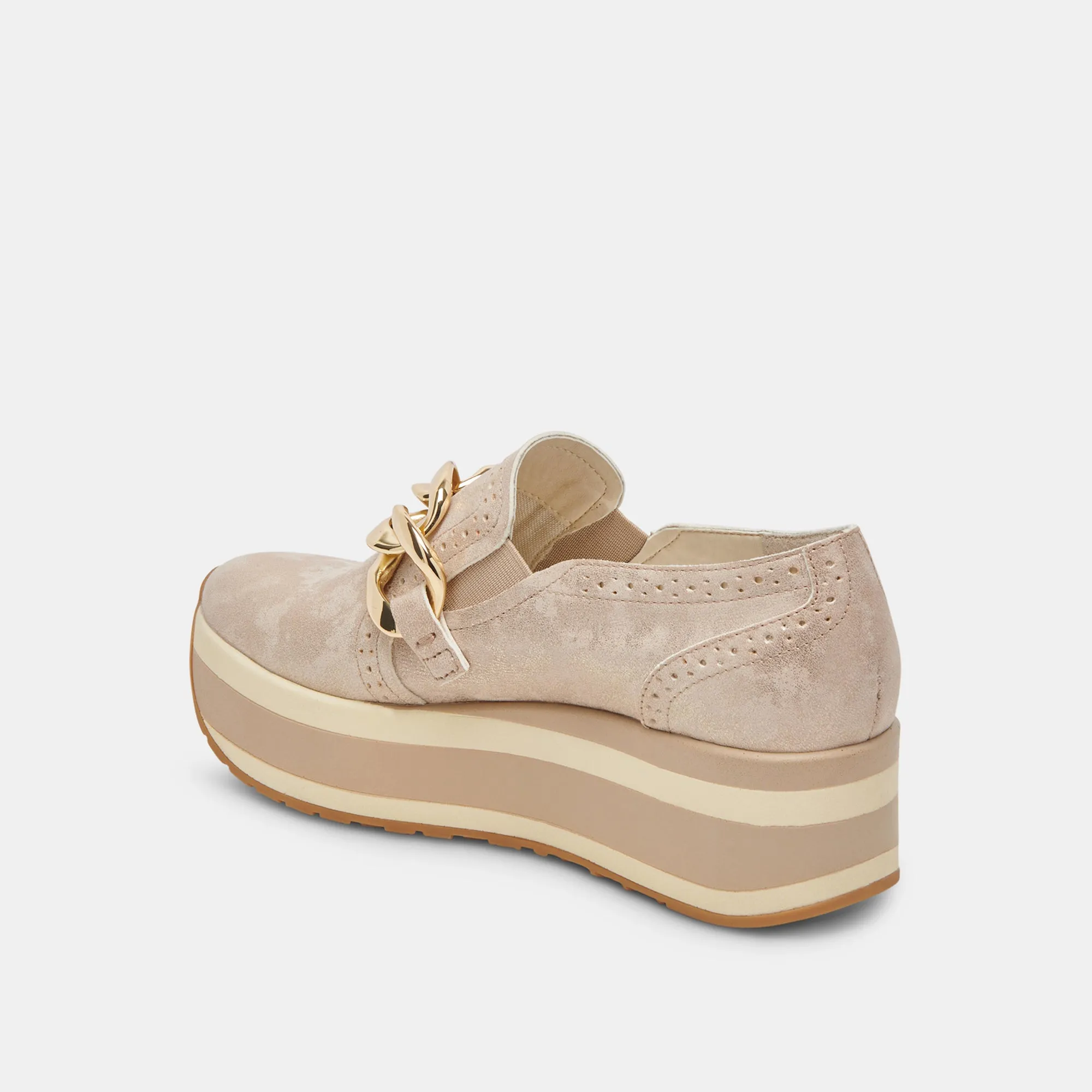 JHENEE SNEAKERS LIGHT GOLD NUBUCK