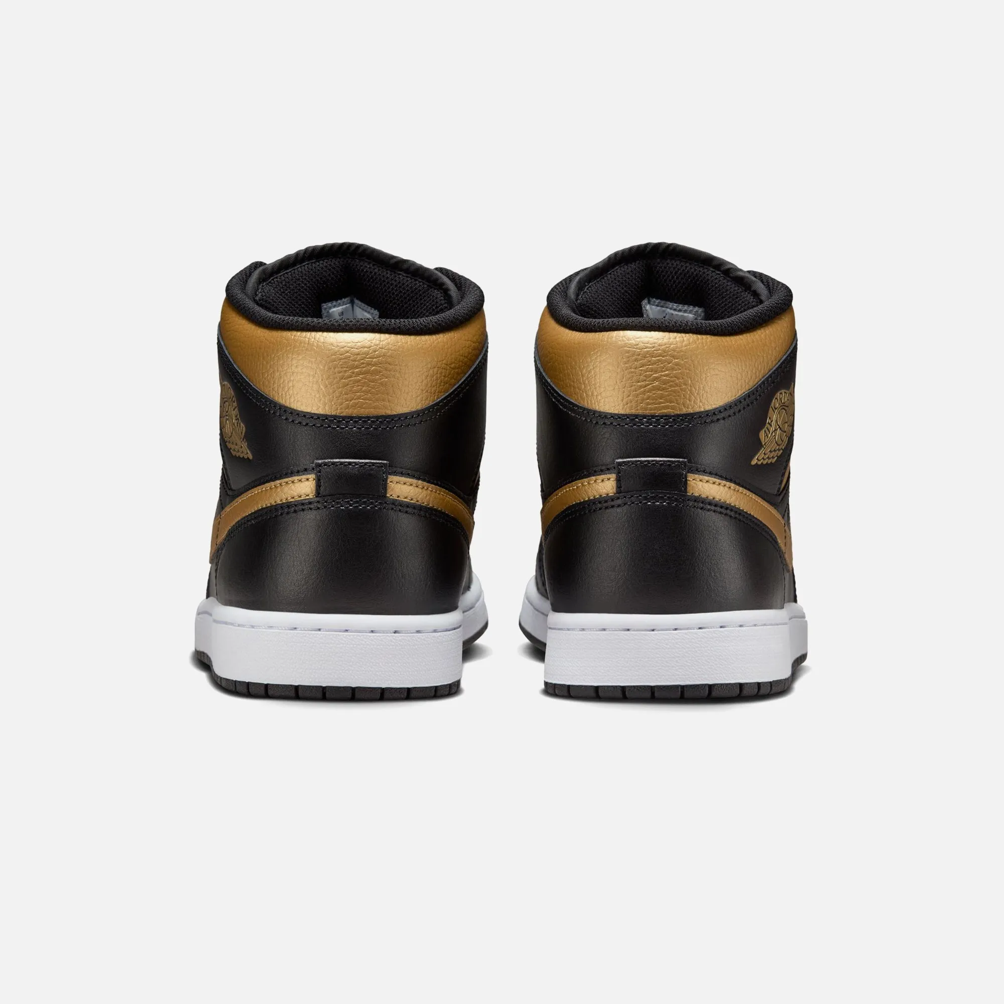 Jordan Air Jordan 1 Mid - Black / Metallic Gold / White