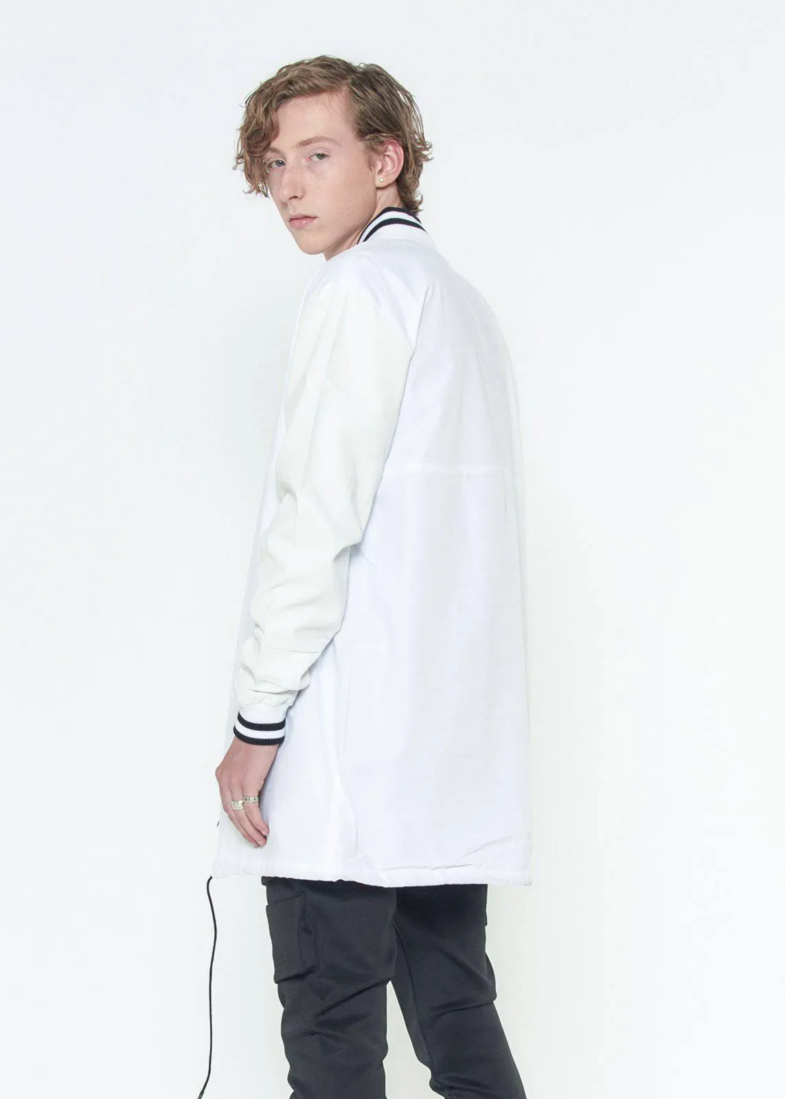 Konus Men's Baseball Jacket in White