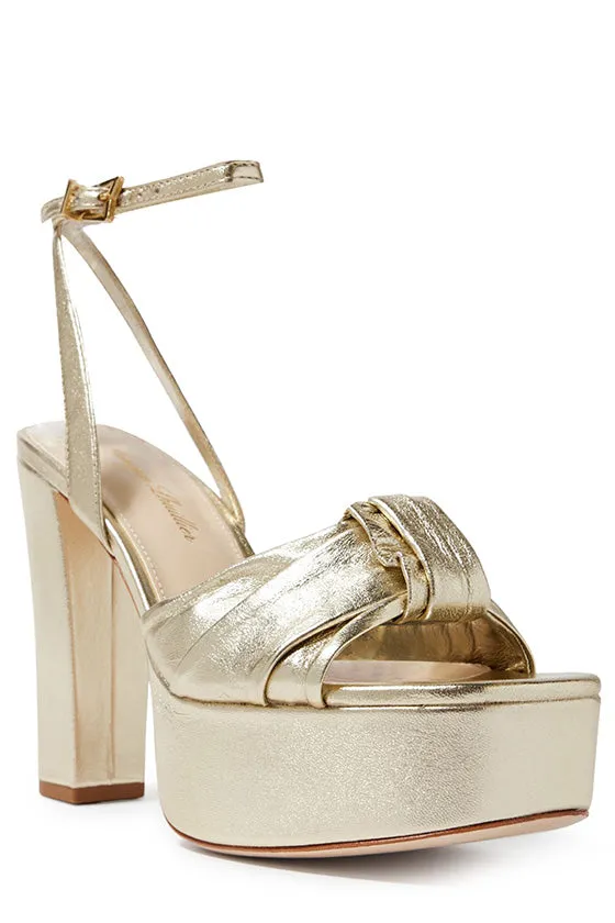 Kris Metallic Leather Platform