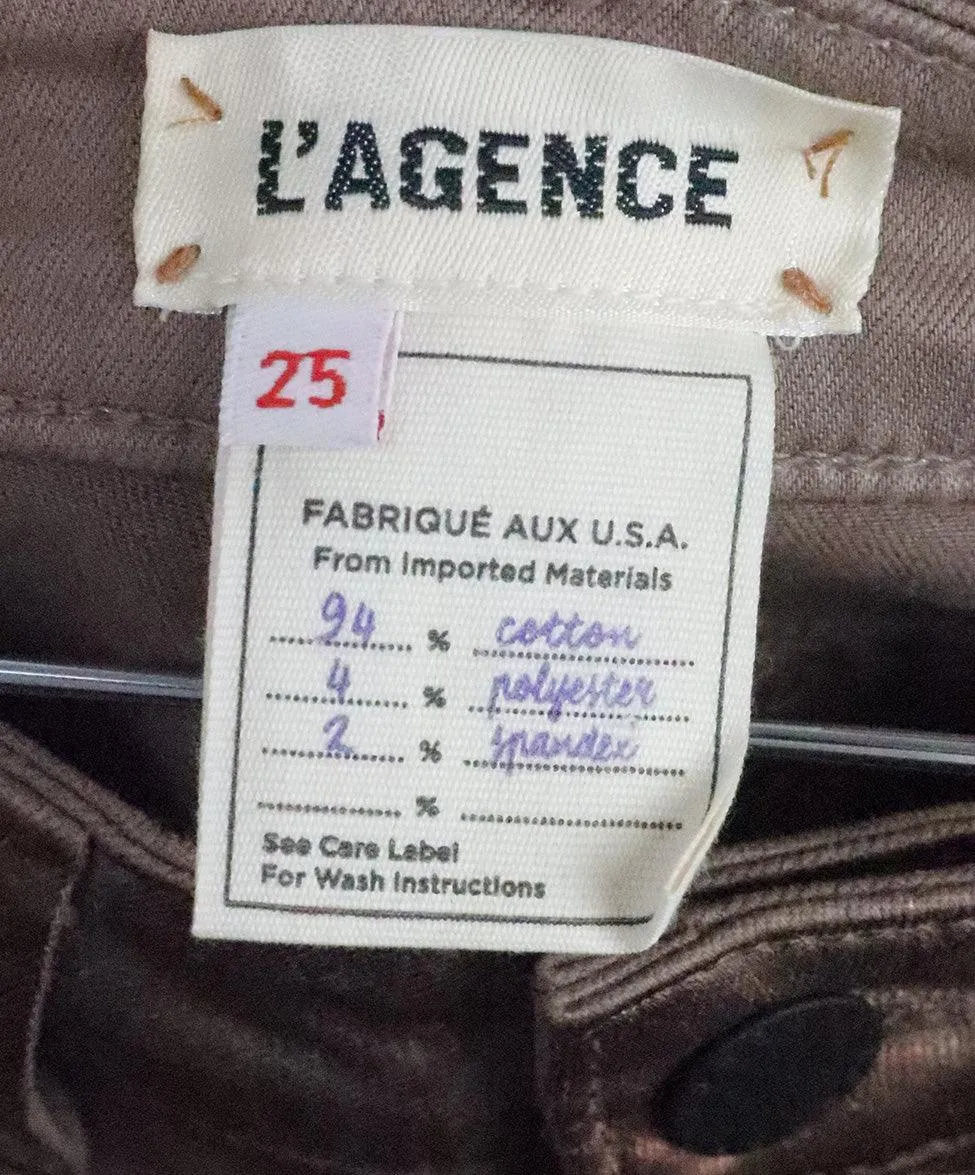 L'Agence Metallic Bronze Pants sz 0