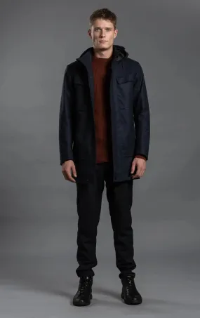 LAMINATED WOOL PARKA - CLEARANCE