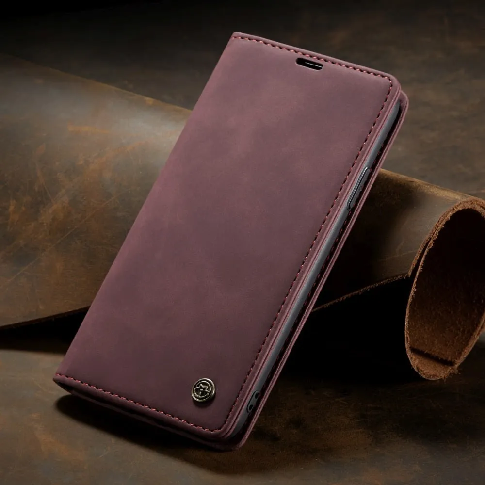 Magnetic Flip Soft Leather Wallet Case For iPhone