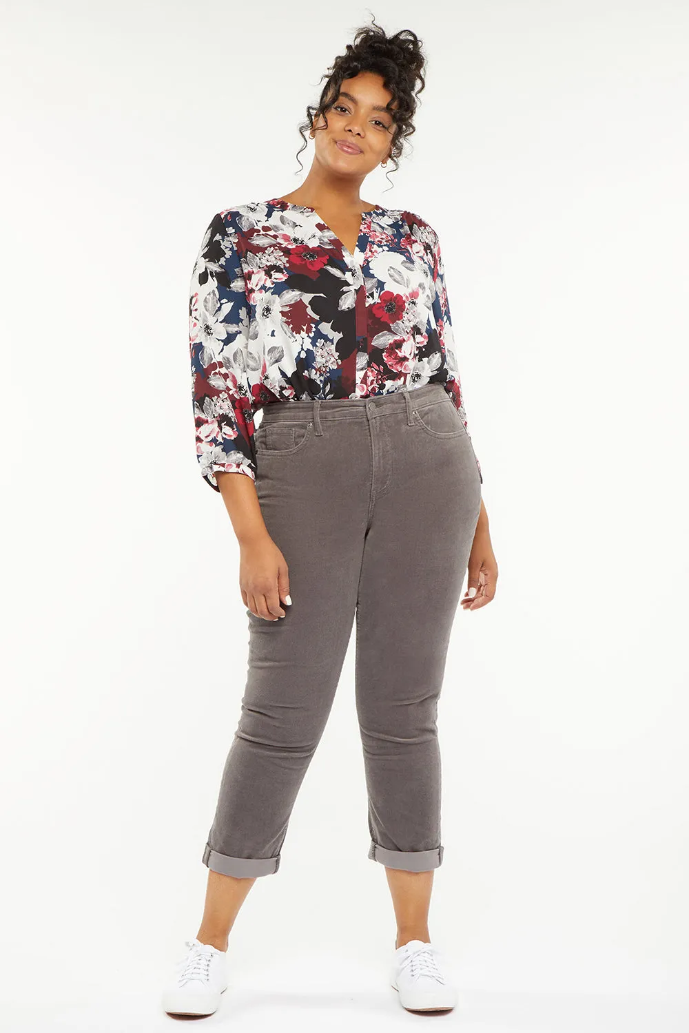 Margot Girlfriend Pants In Plus Size - Volcanic Glass