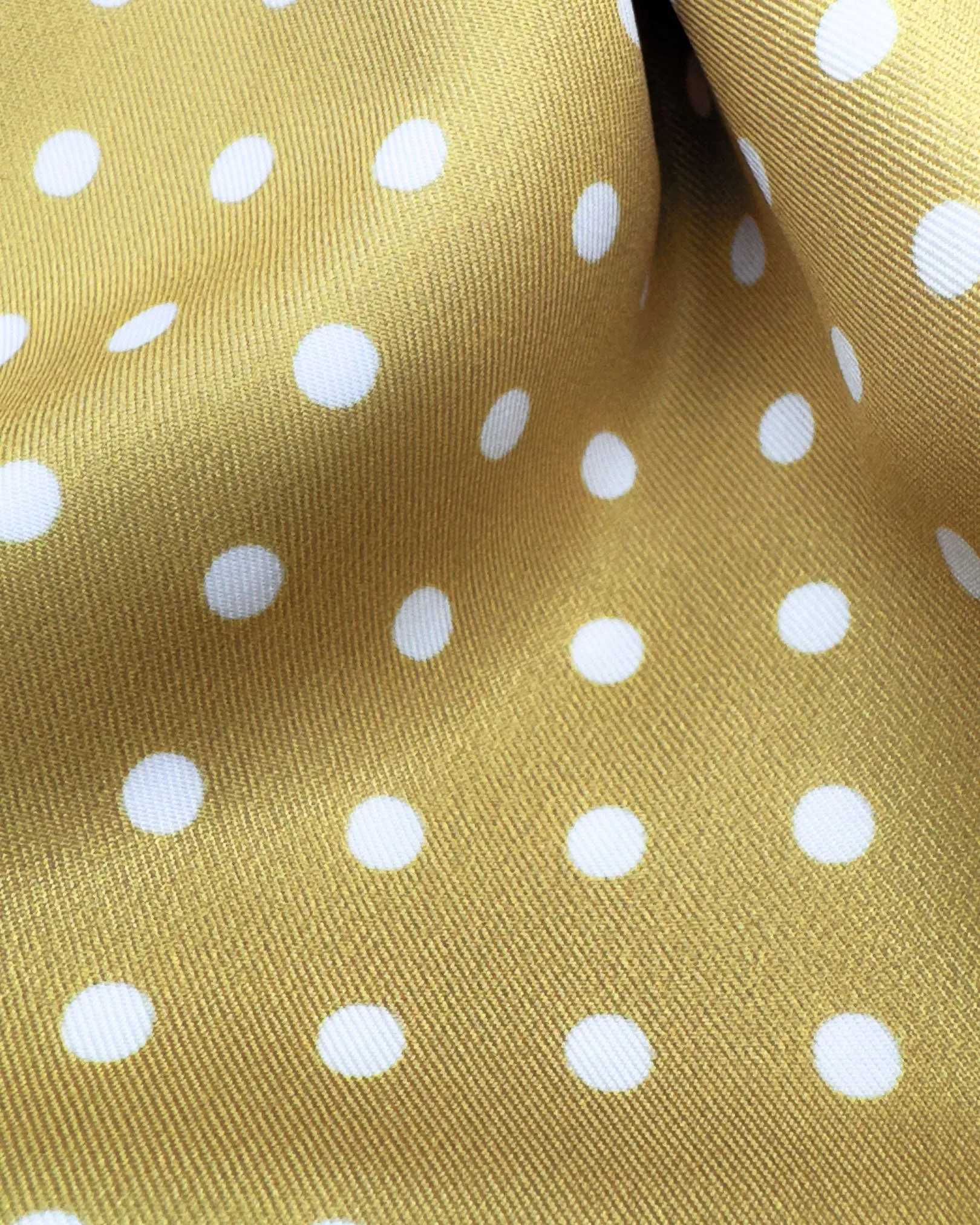 Men's Classic Polka Dot Scarf in Gold Colour  - The Denman