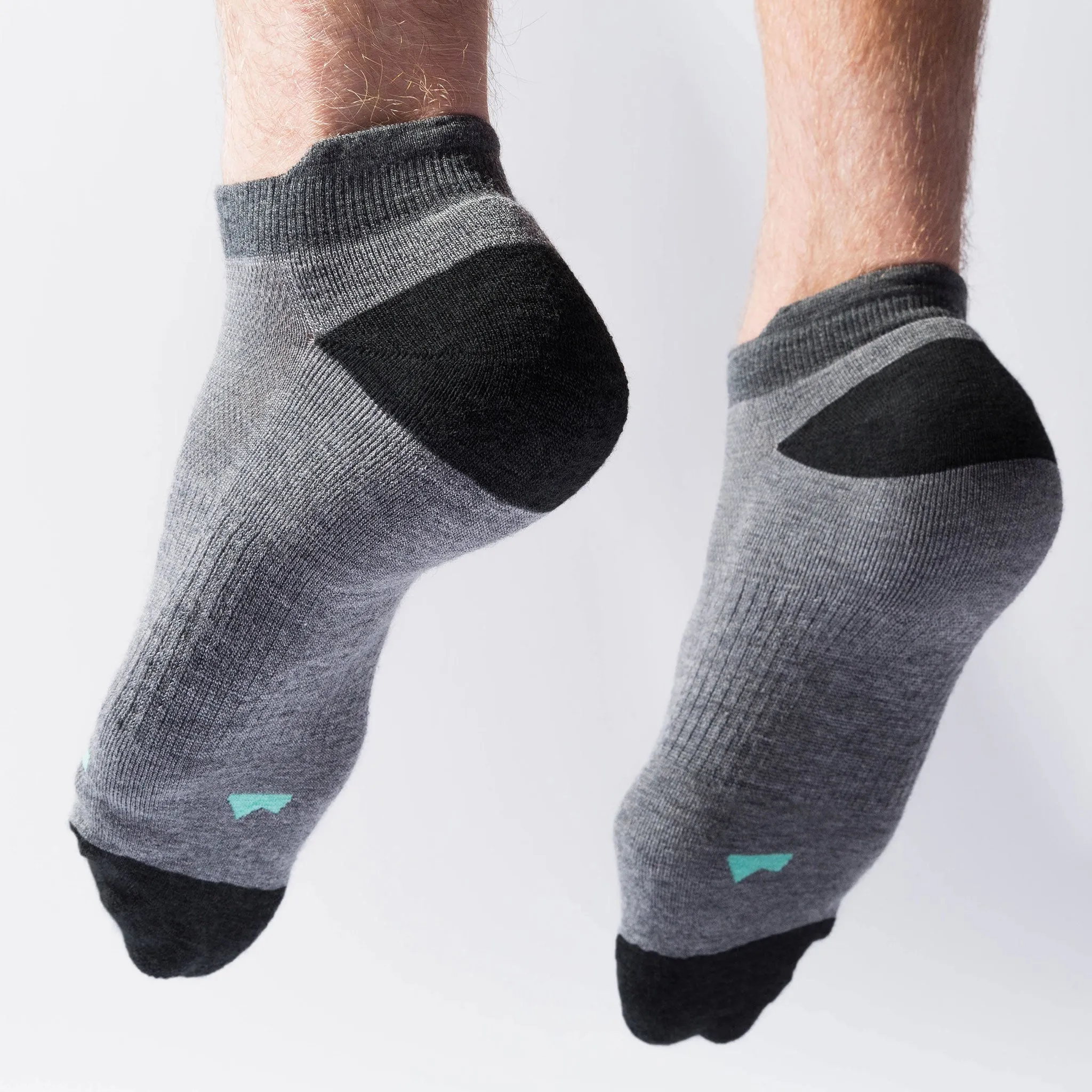 Merino Wool Low Profile Sock in Heather Gray