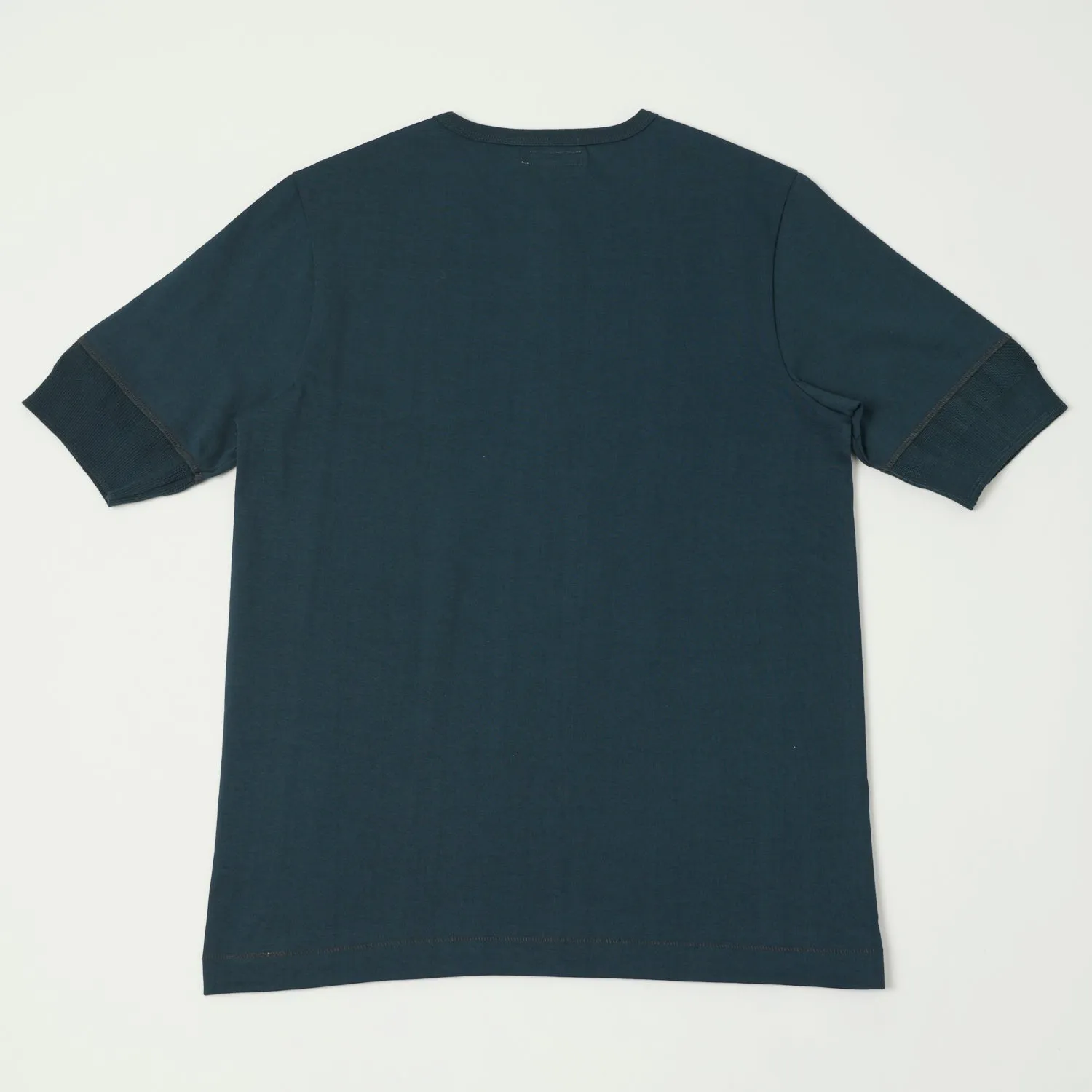 Merz b. Schwanen 207 Short Sleeve Henley - Mineral Blue