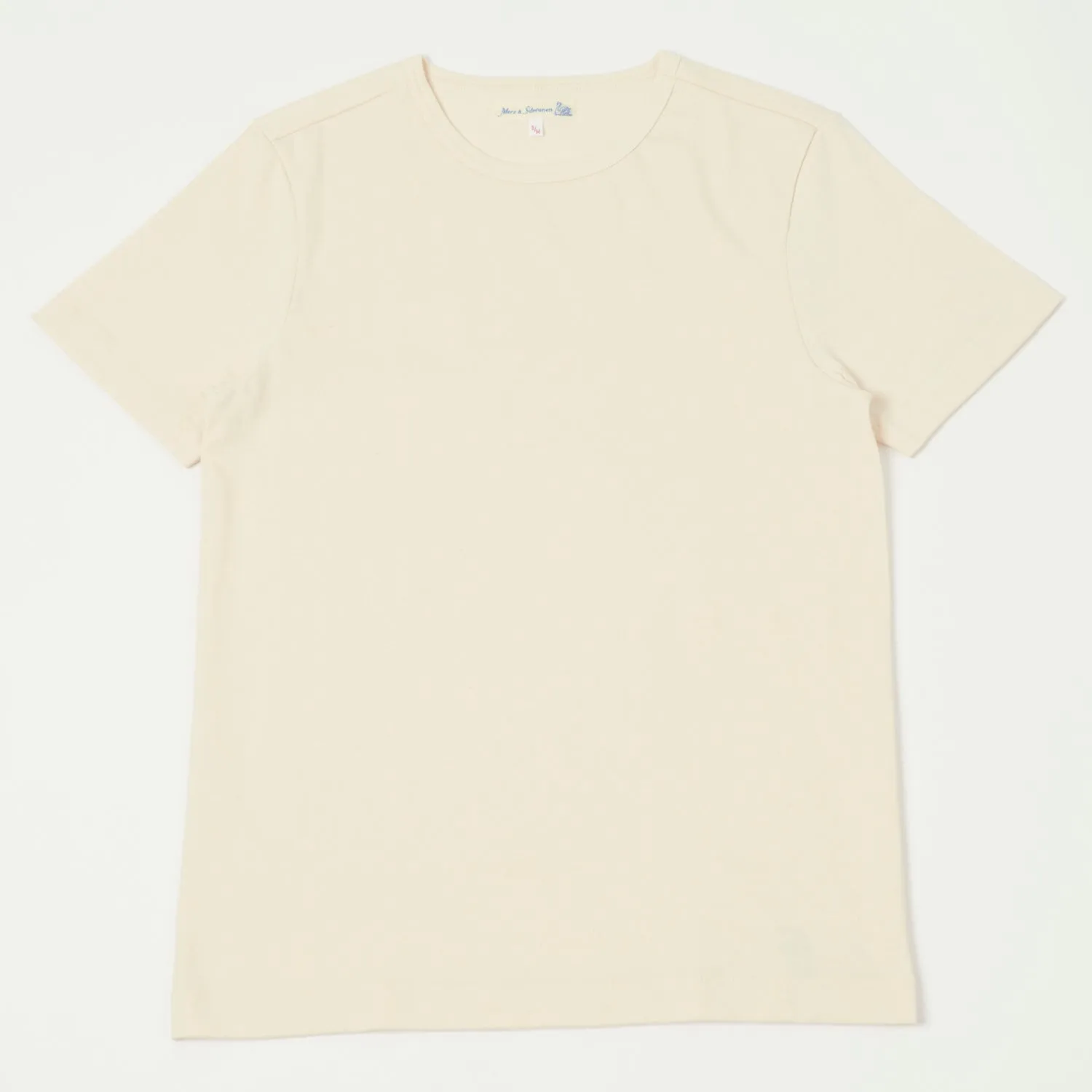 Merz b. Schwanen 215 Classic Crew Neck Tee - Nature