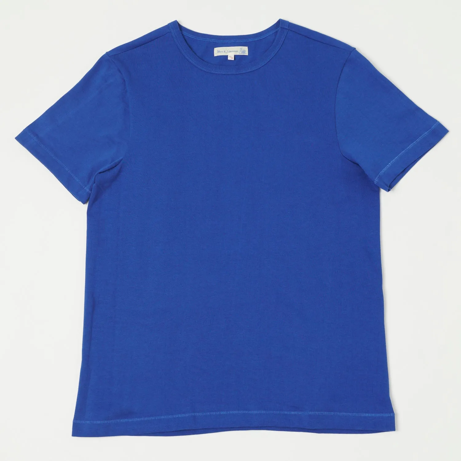 Merz b. Schwanen 215 Classic Crew Neck Tee - Vintage Blue