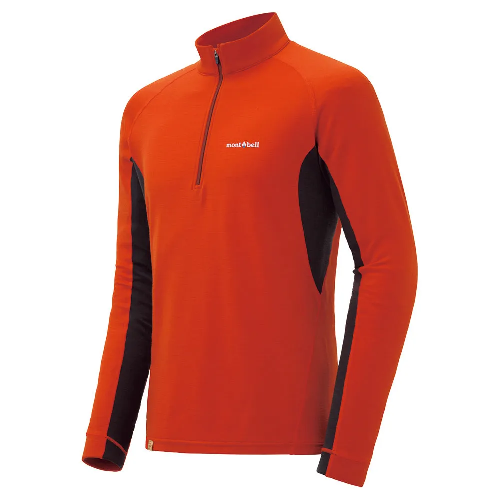 Montbell Mens Merino Wool Plus Action Zip Neck