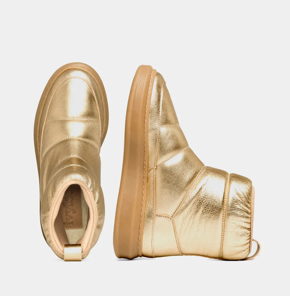 Moon Gold Metallic Moon Boots