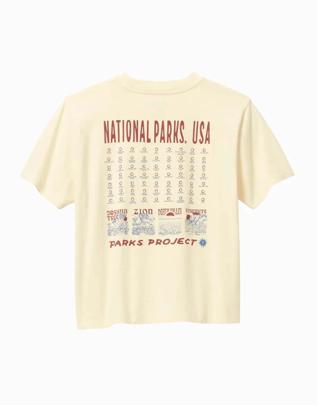 National Parks of the USA Fill In Boxy Tee