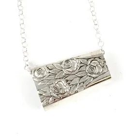 National Rose & Leaf Flatware Bar Bead Necklace