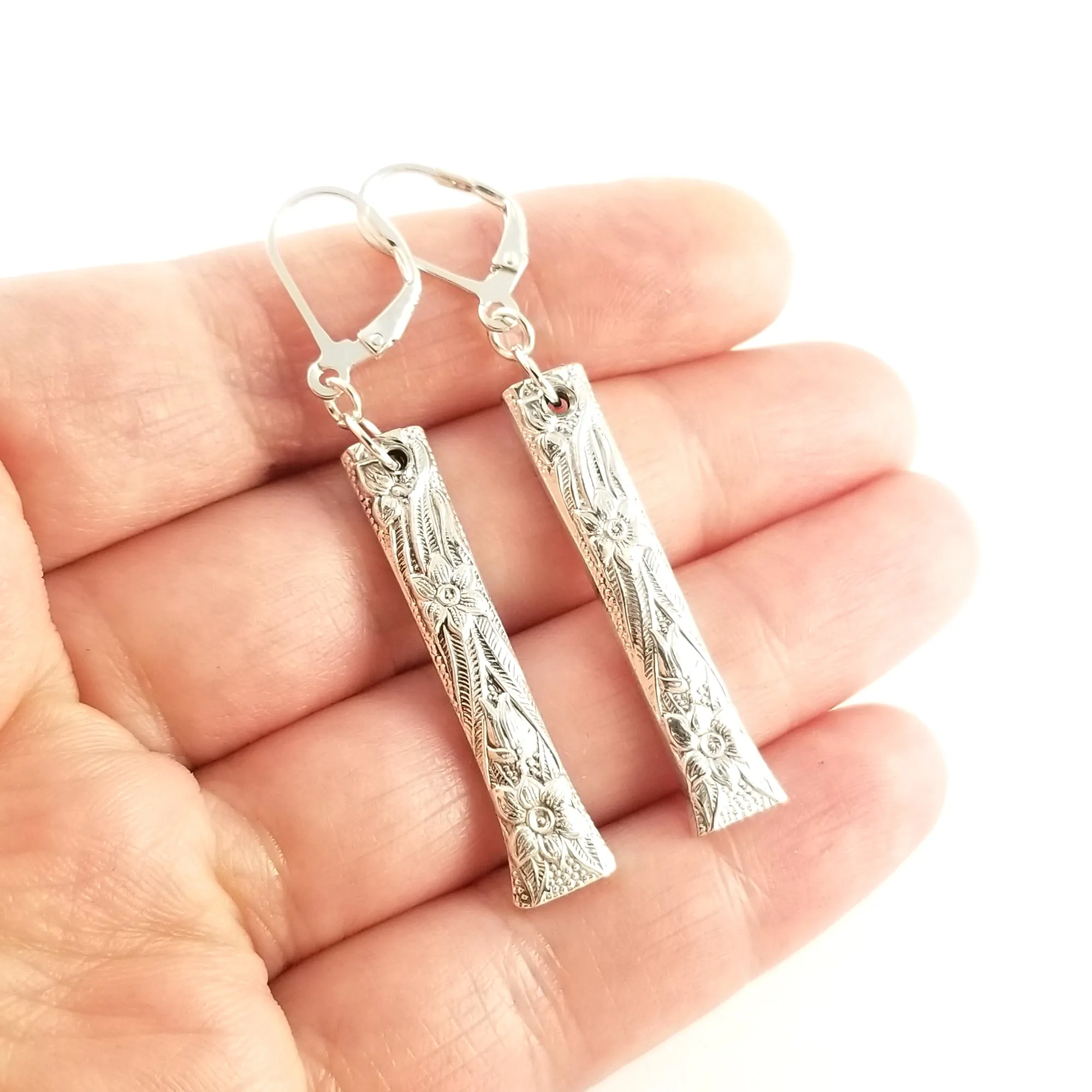 National Silver Narcissus Spoon Earrings