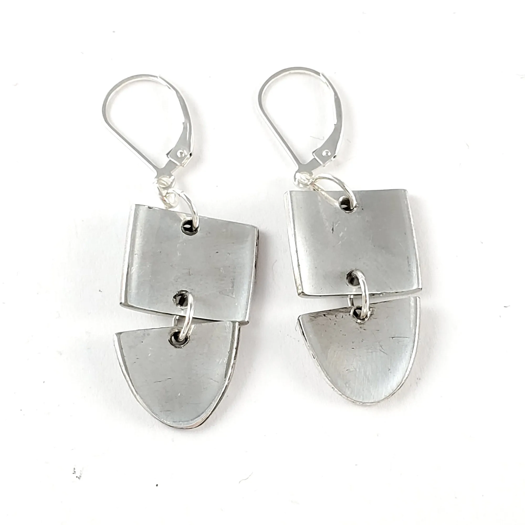 National Silver Narcissus Spoon Swing Earrings