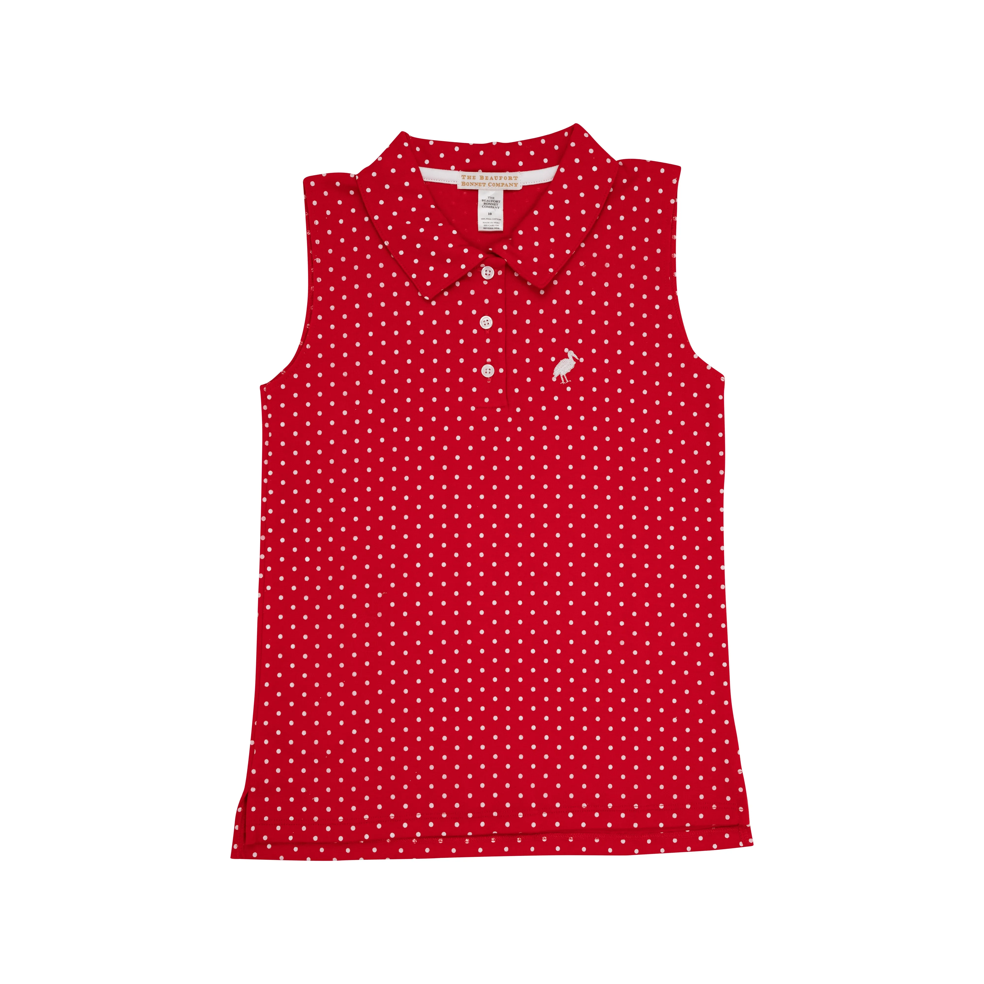 Paige's Proper Polo - Richmond Red & Worth Avenue White Micro Dot