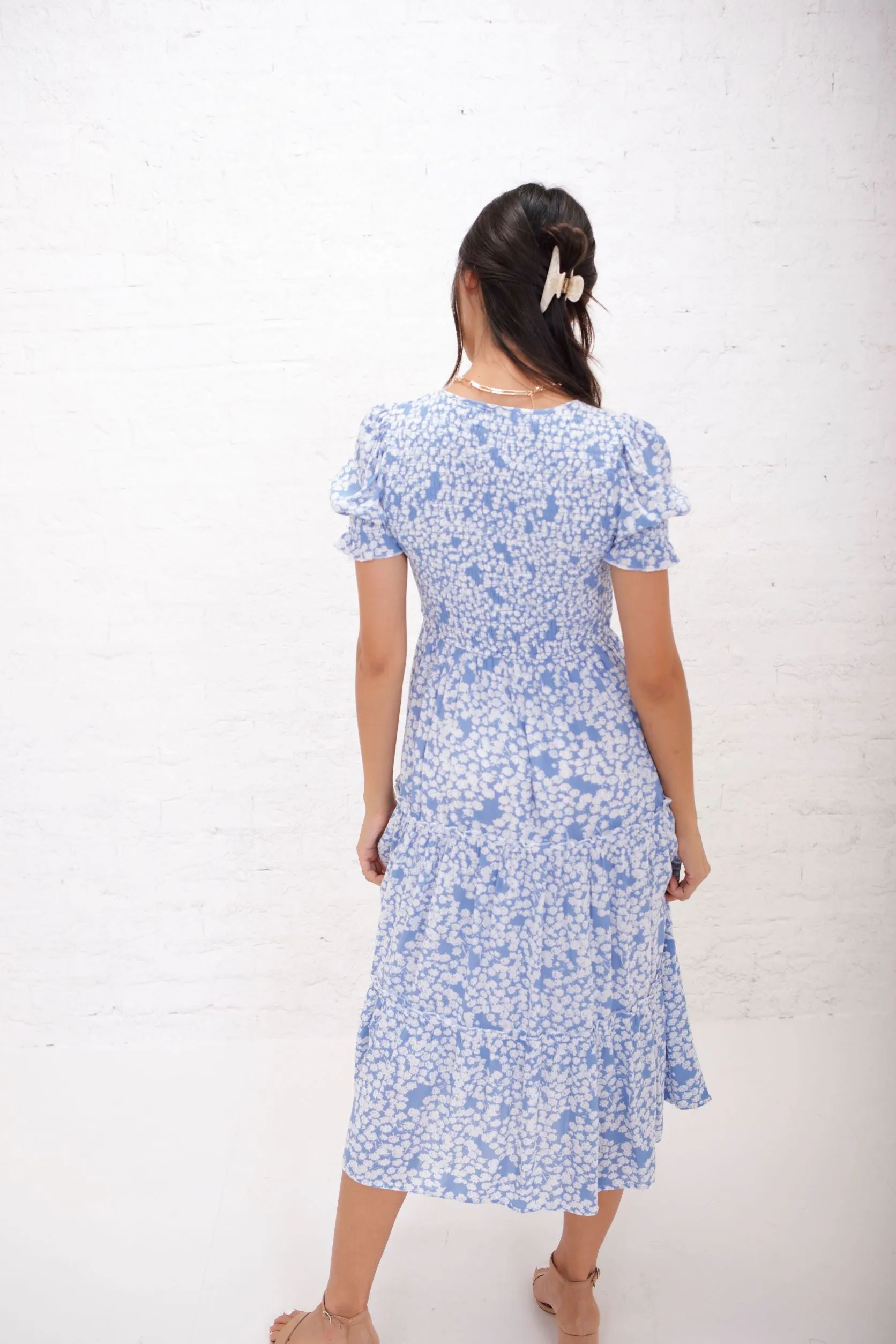 Penelope Floral Midi Dress (XS-2X)