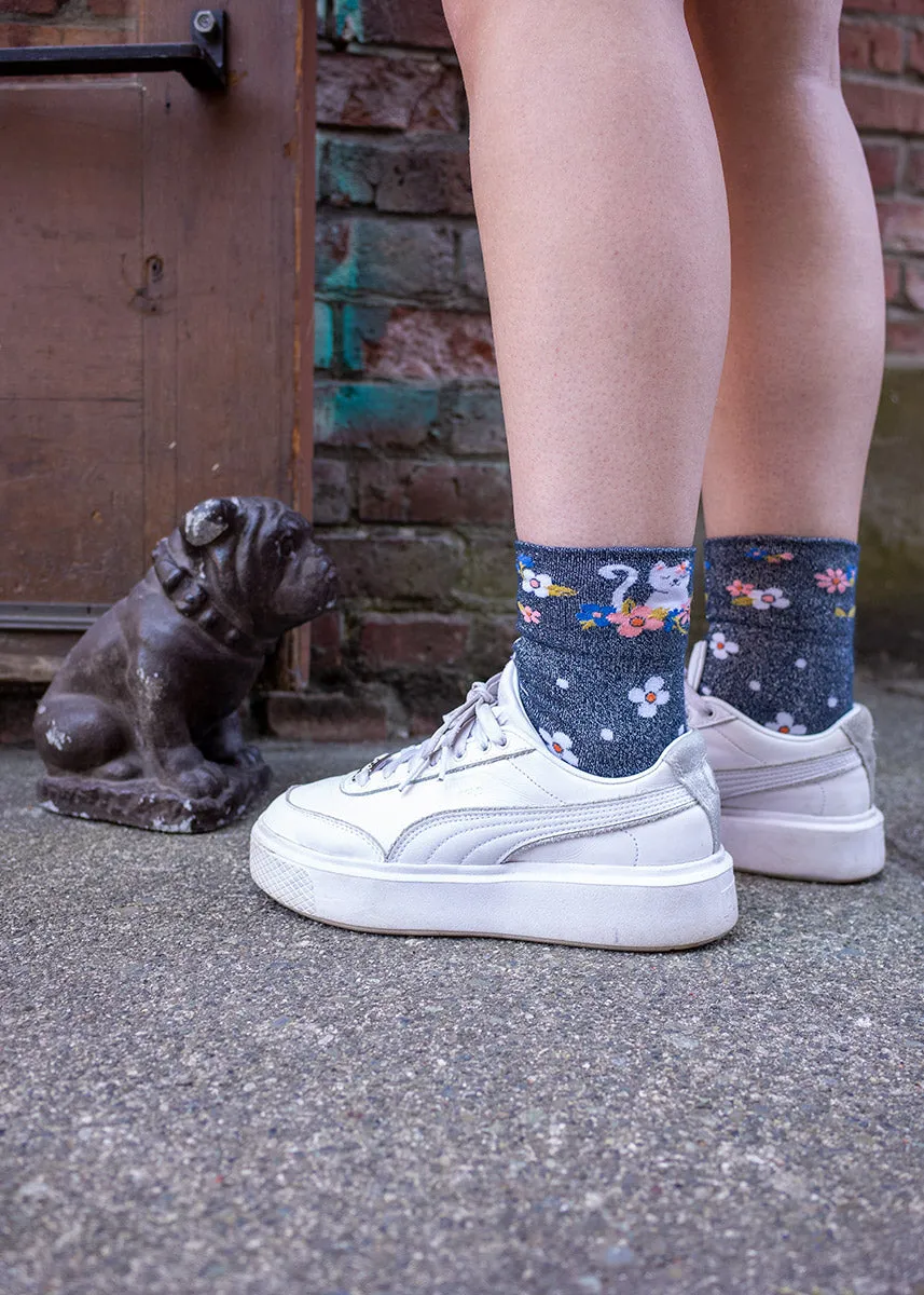 Pretty Kitty Cuff Ankle Socks