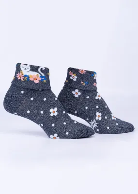 Pretty Kitty Cuff Ankle Socks