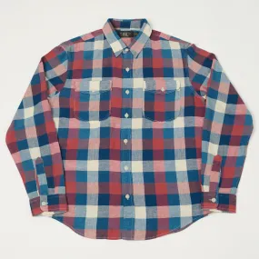 RRL Plaid Cotton-Linen Workshirt - Red/Indigo