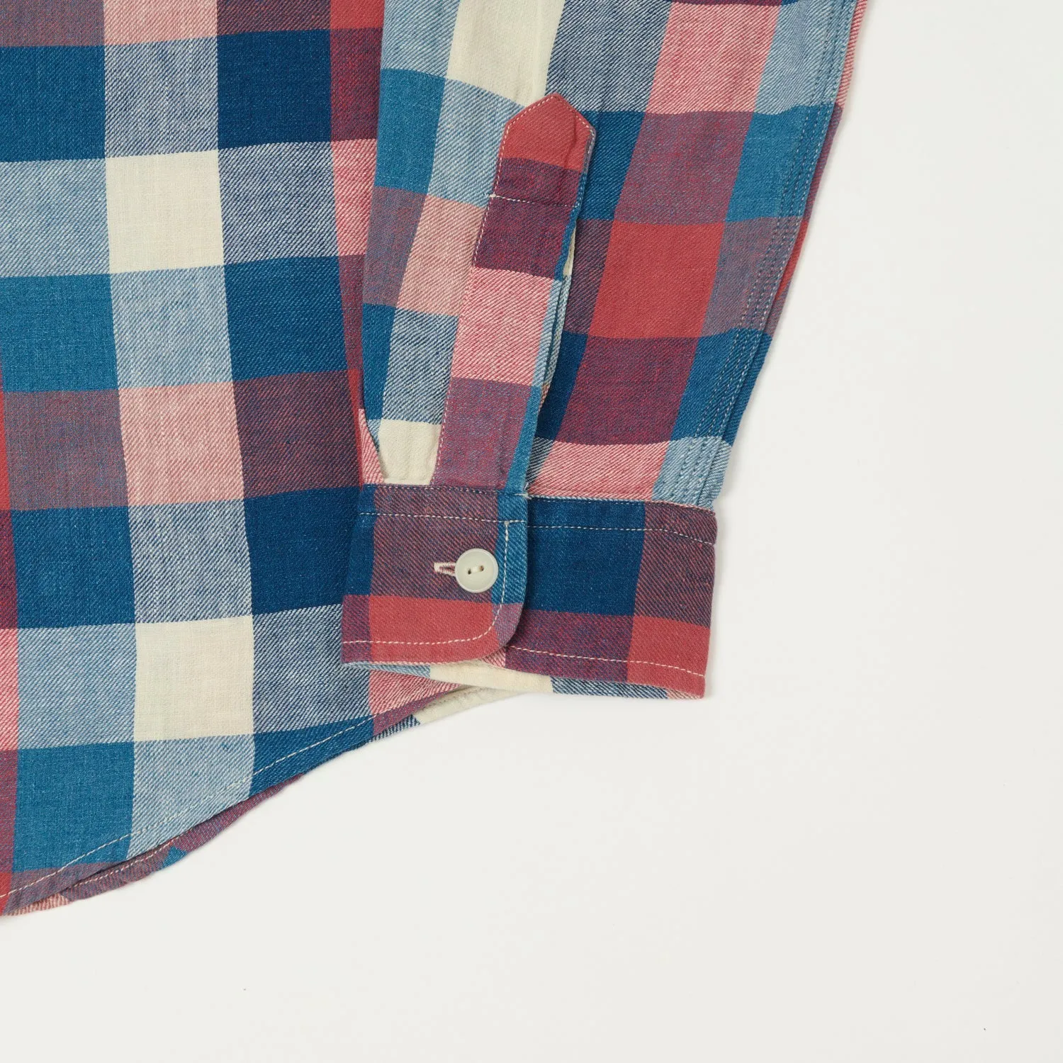 RRL Plaid Cotton-Linen Workshirt - Red/Indigo