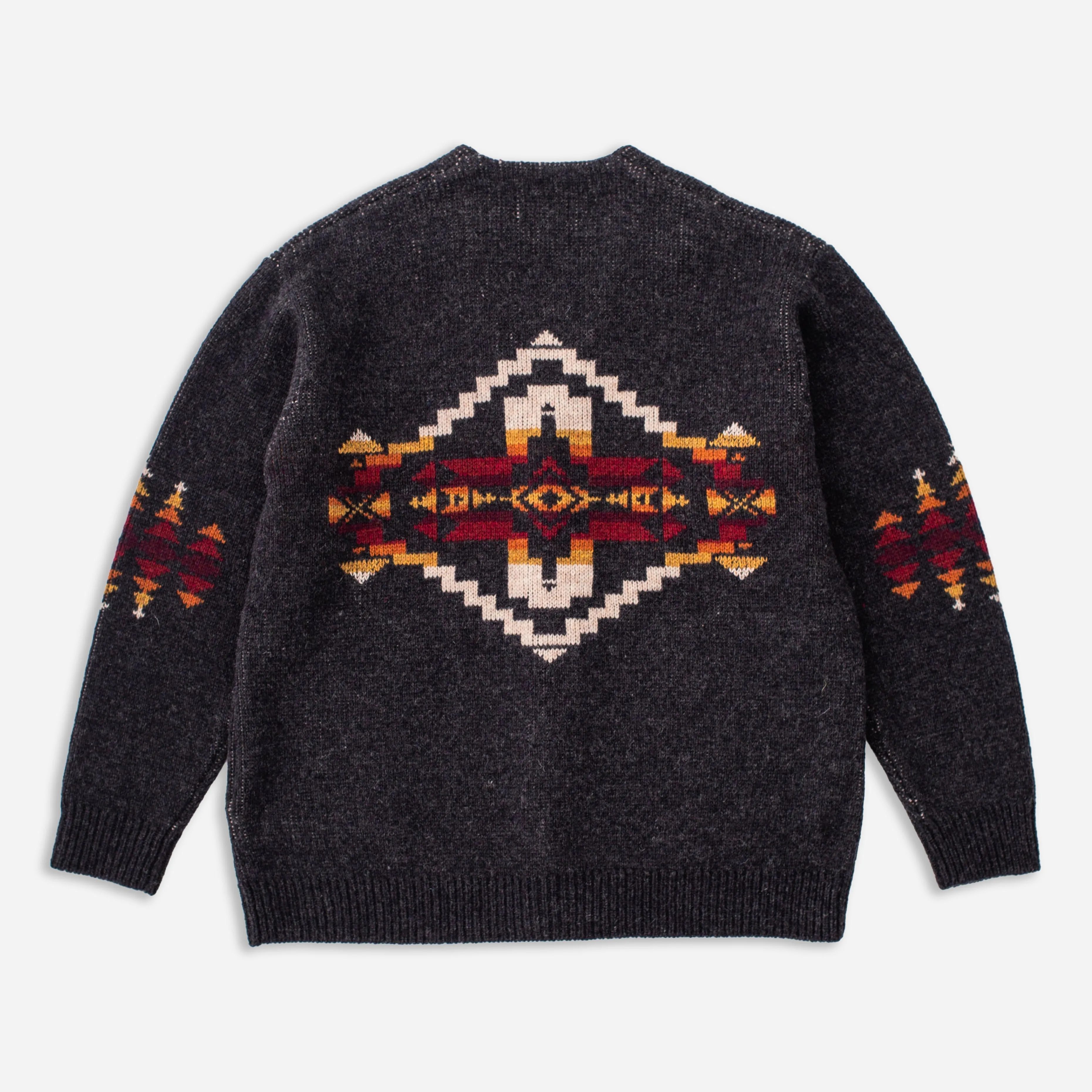 SHETLAND CARDIGAN - BLACK FOUR CORNERS