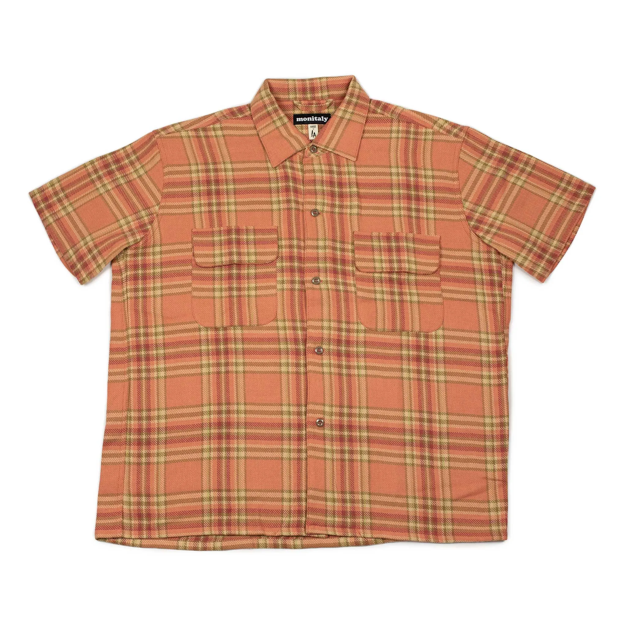 Short sleeve 50s Milano relaxed shirt in Melrose Plaid cotton