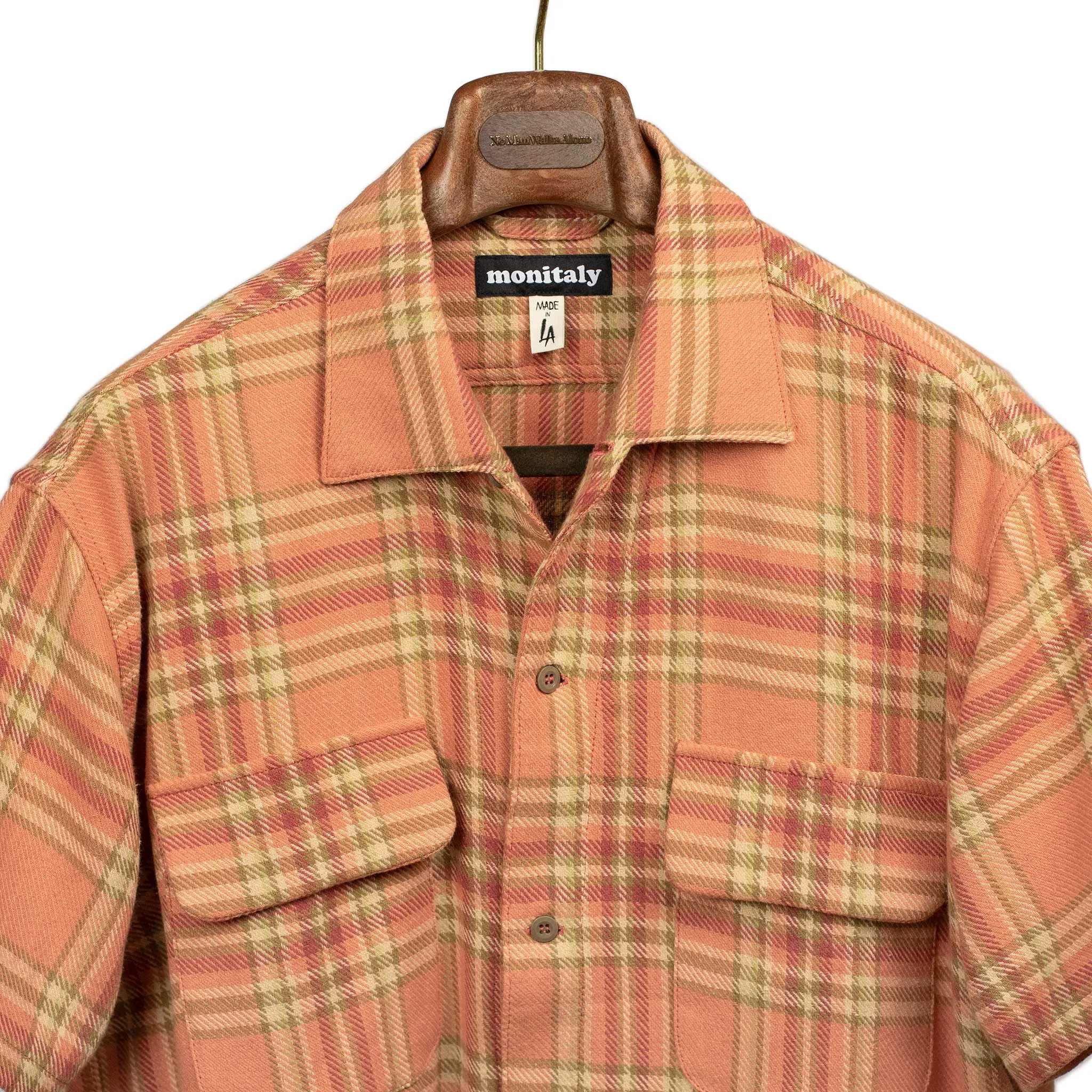 Short sleeve 50s Milano relaxed shirt in Melrose Plaid cotton