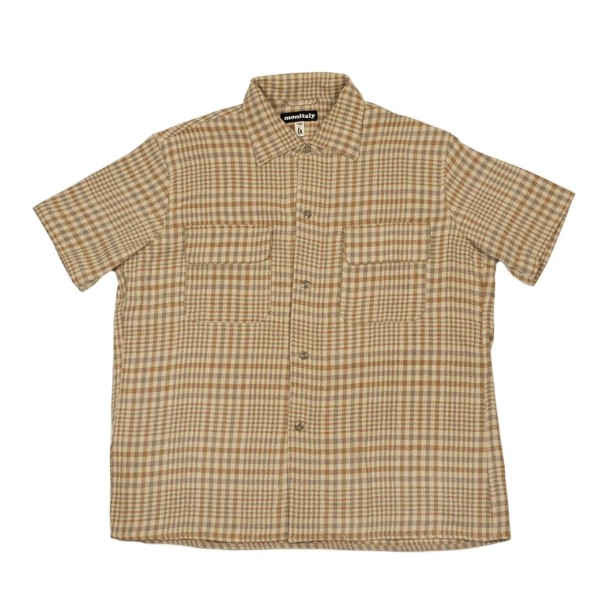 Short sleeve 50s Milano relaxed shirt in Nicole Plaid cotton