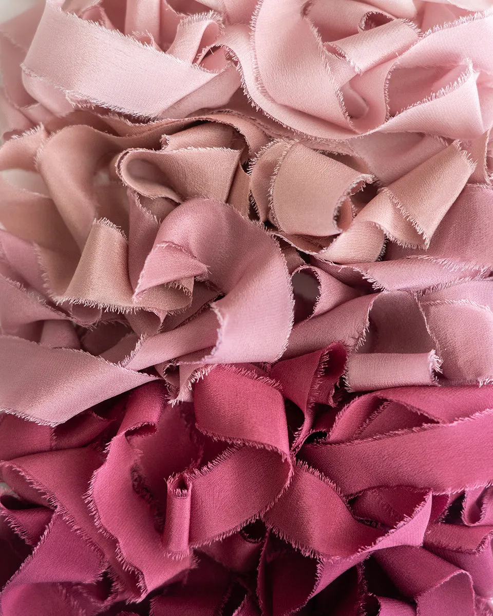 Silk Classic Ribbon in Peony