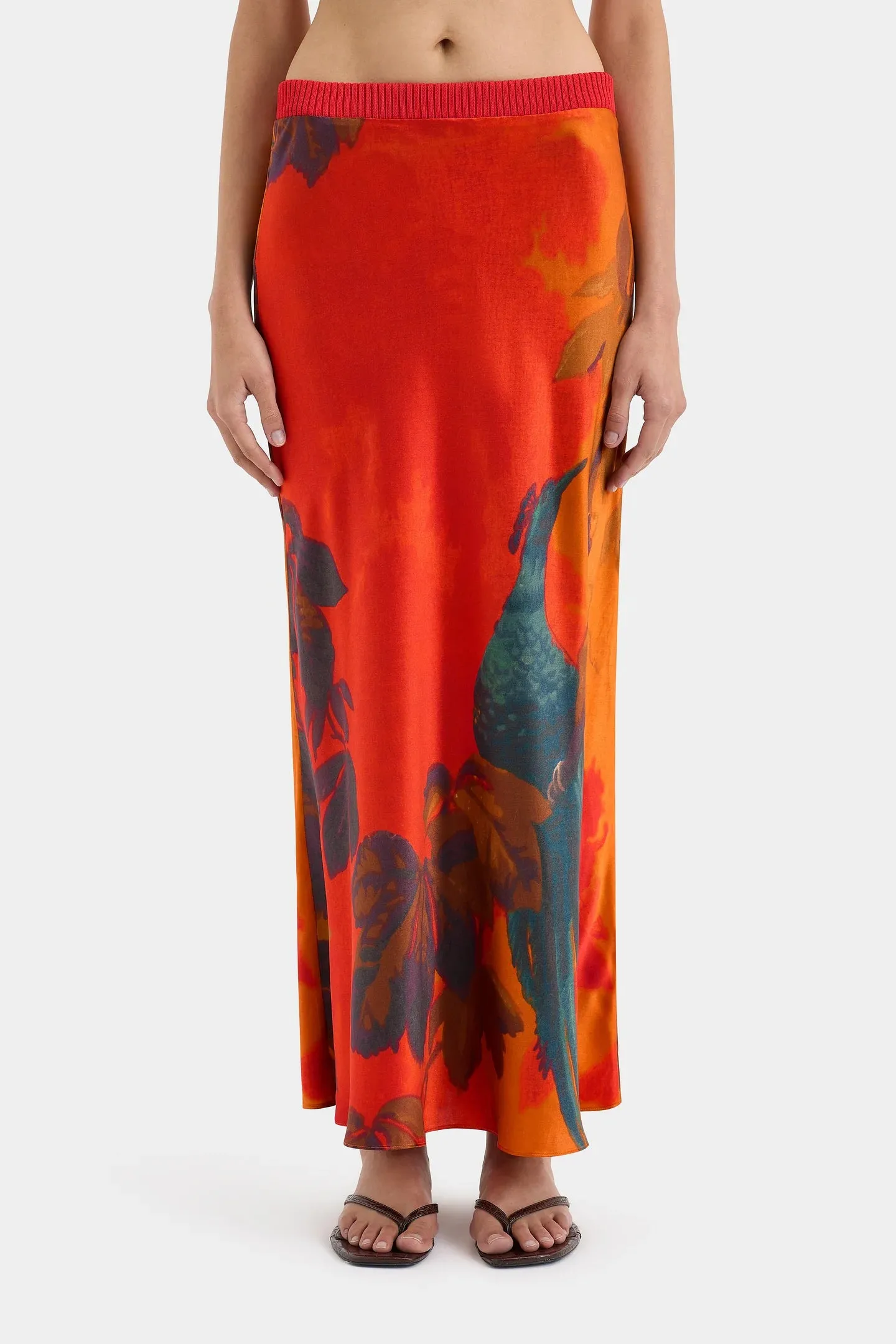 Sir Lush Midi Skirt - Wren print