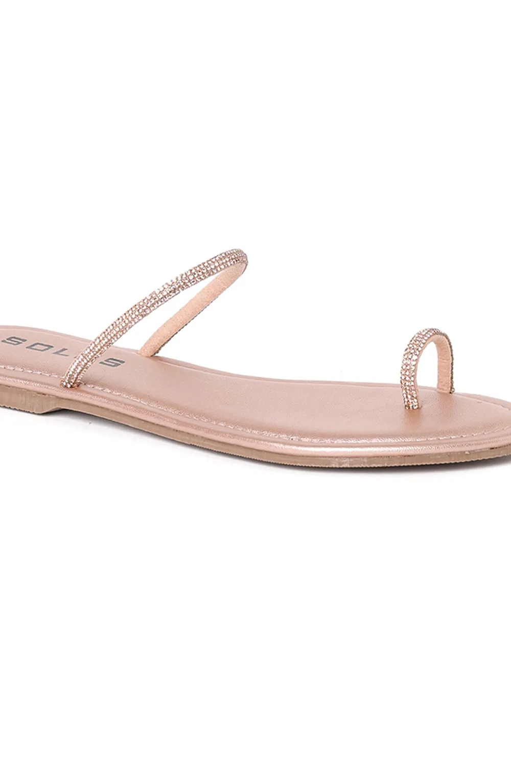 SOLES Sworoski Double Strapped Flats