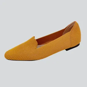 Square Toe Pure Color Simple Flats