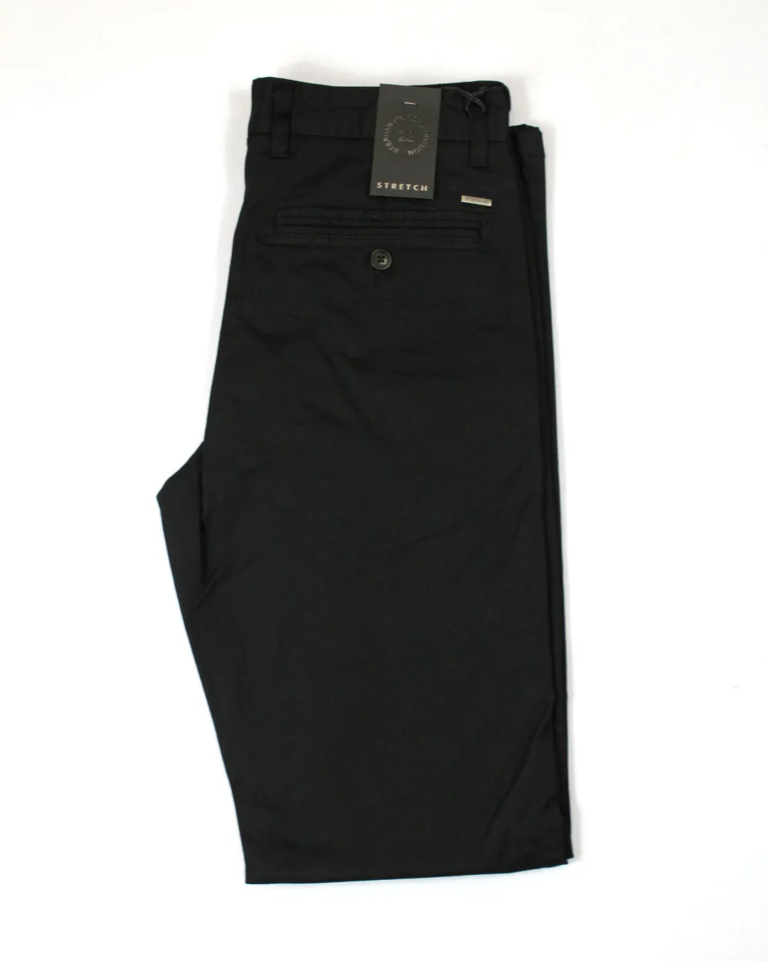 Stephan Black Stretch Chinos