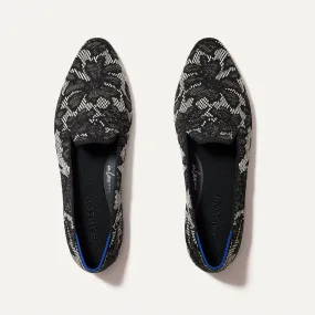 The Almond Loafer - Black Chantilly