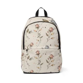 Vampire Art Cottagecore Coquette Vintage Roses Fabric Backpack