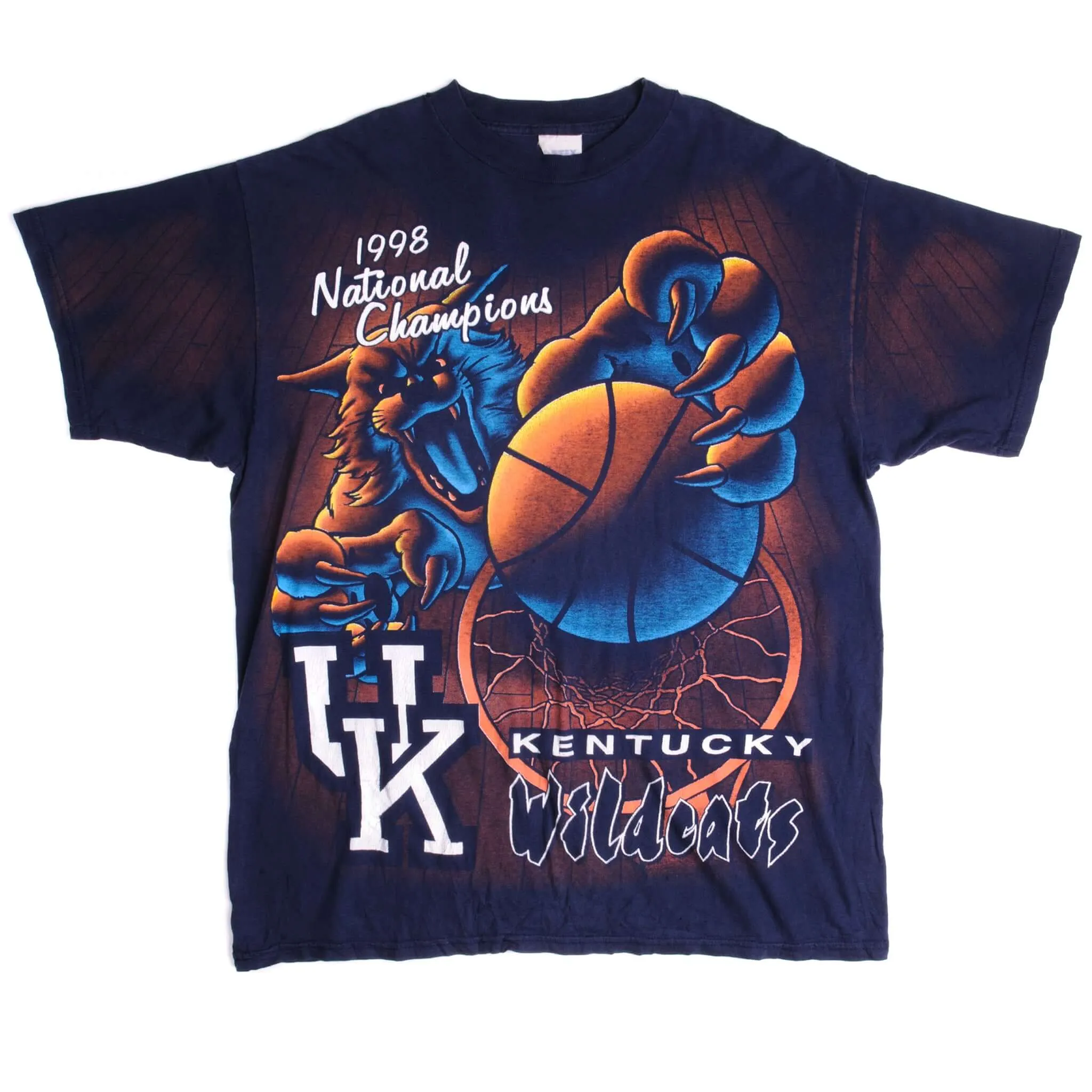 VINTAGE BASKETBALL KENTUCKY WILDCATS TEE SHIRT 1998 SIZE XL