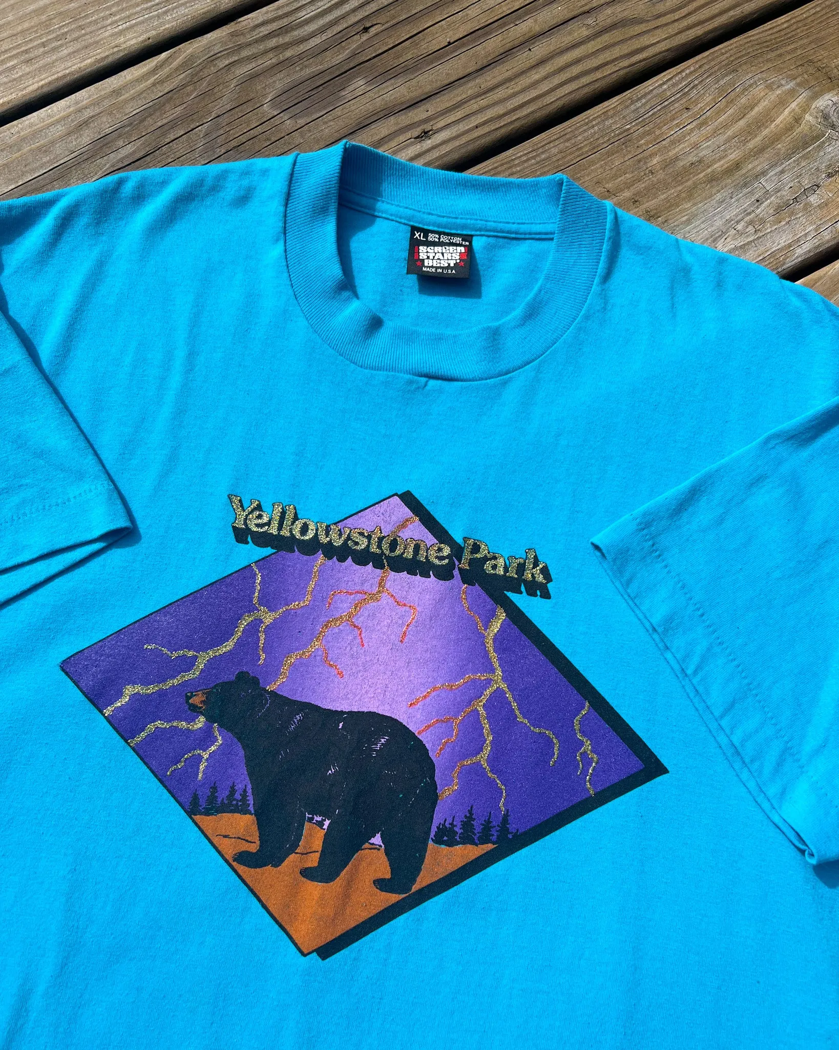 Vintage Yellowstone Park Lightning Tee